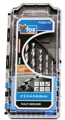 Drill Bit Set 6 piece Metal Fox Brand