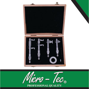 Micrometer Set Inside in wooden Box-Micro Tec