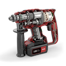 Load image into Gallery viewer, Drill- SDS+ Rotary Hammer Set Cordless + 2 X 5Ah Batteries and Charger -Flex
