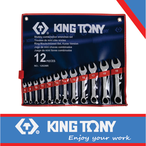 Wrench set cpmbination short 12 piece King Tony