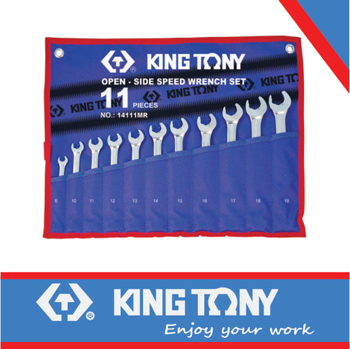 Open side speed wrench set