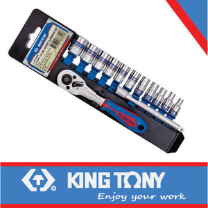 Socket Set 1/4" With Ratchet & Extension -Kin Tony