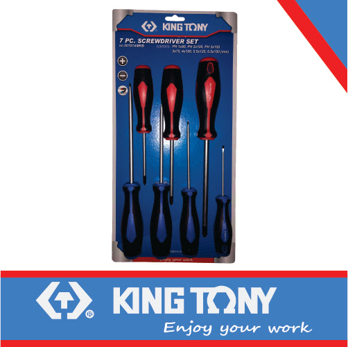 Screwdriver Set Magnet Chrome Plated 7pcs -KING TONY