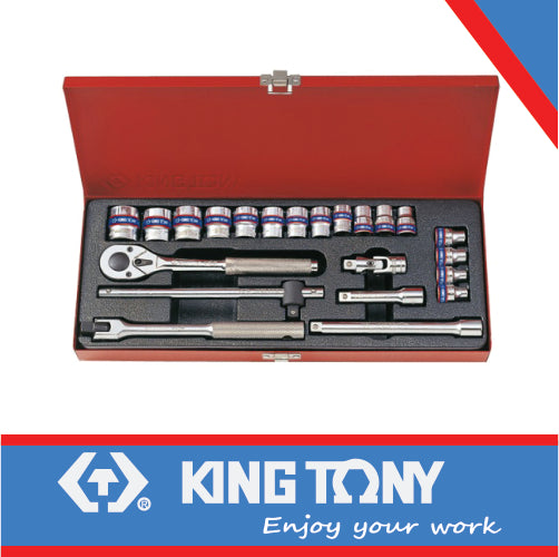 socket set 3/8 inch 6-22mm  12 point  King Tony