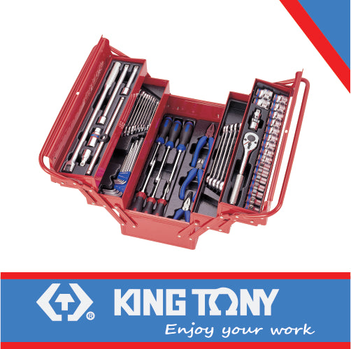 Mechanics Tool Box Set -62 Pieces - King Tony