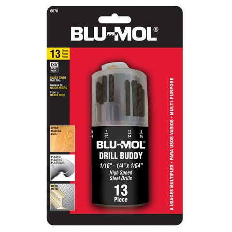 Drill Bit Set 13 piece HSS blumol