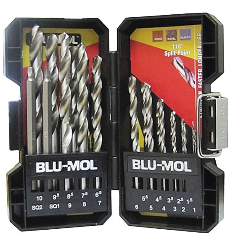 Drill Bit Set 19 piece HSS blumol