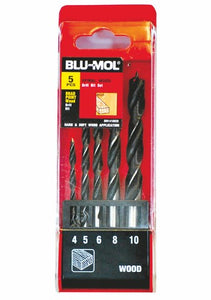 Drill Bit Set 5 piece Wood Spiral blumol