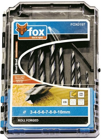 Drill Bit Set 8 piece Wood  Fox Brand