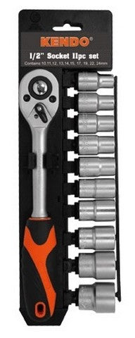 socket set 1/2 inch 11 pieces Kendo