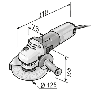 Angle Grinder Variable -Speed 1500watt 125mm - FLEX