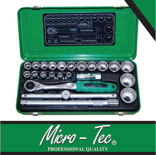 socket set 1/2 inch 24 pieces Micro Tec