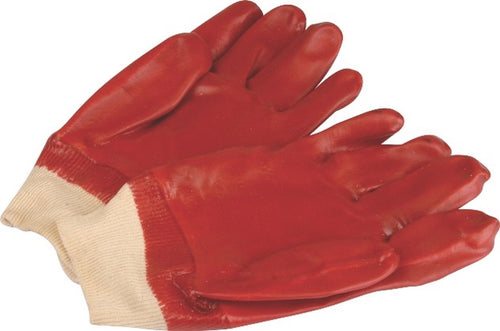 Red PVC Rubber Glove